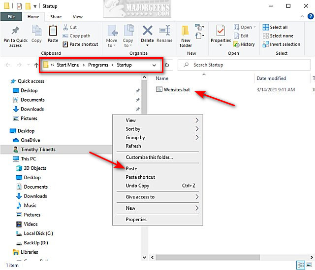 Open multiple websites with a batch file in windows 10 11 majorgeeks